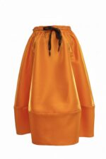 Fusta Ballon din tafta de lux, Portocaliu - imagine 7