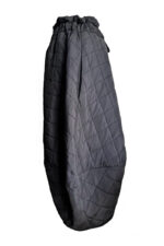Pantaloni Ballonique din Kapitone fin cu aspect matlasat, Negru - imagine 8