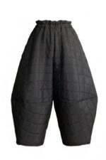 Pantaloni Ballonique din Kapitone fin cu aspect matlasat, Negru - imagine 6