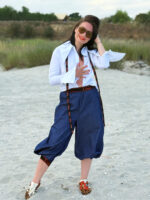 Pantalon pirat 3/4, denim, albastru - imagine 2