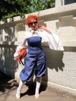 Pantalon pirat 3/4, denim, albastru - imagine 4