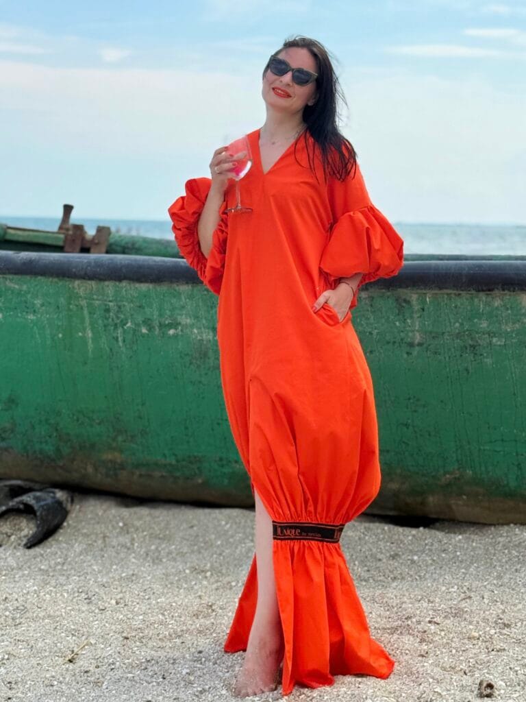 Rochie Adams, poplin, corai photo review