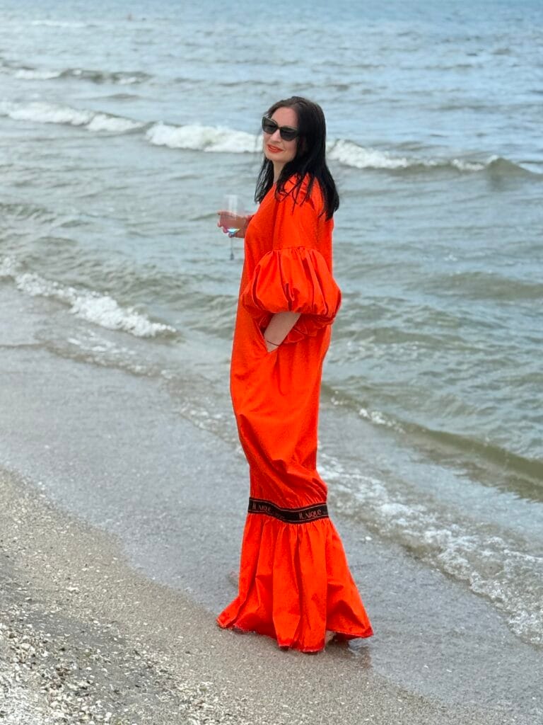 Rochie Adams, poplin, corai photo review