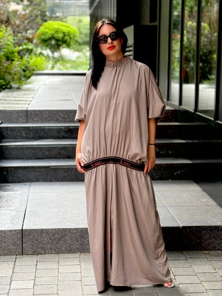 Rochie kimono, vascoza, Gri photo review