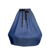 Fusta Ballon din denim, Albastru