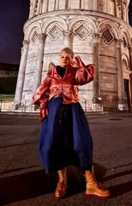 Fusta Ballon din denim, Albastru photo review