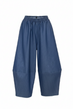 Pantaloni Ballonique din denim, Albastru - imagine 6