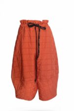 Pantaloni Ballonique din Kapitone fin cu aspect matlasat, Caramiziu - imagine 5