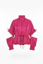 Jacheta Versa, tafta de lux, Fucsia - imagine 5