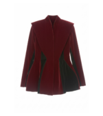 Sacou sculptural, Visiniu cu Negru