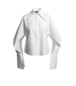 Camasa Kimono, poplin, Alb