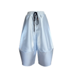 Pantaloni Ballonique din tafta de lux, bleu