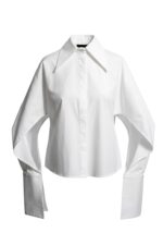 Camasa Kimono, poplin, Alb - imagine 5