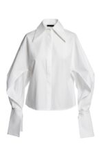 Camasa Kimono, poplin, Alb - imagine 3