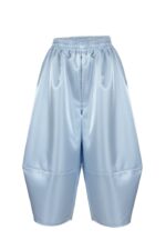 Pantaloni Ballonique din tafta de lux, bleu - imagine 7