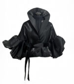 Jacheta Adams cu maneci voluminoase, Negru