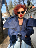 Jacheta Urban Denim Volume, Albastru - imagine 17