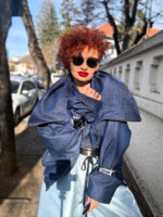 Jacheta Urban Denim Volume, Albastru - imagine 8