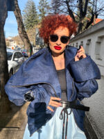 Jacheta Urban Denim Volume, Albastru - imagine 24