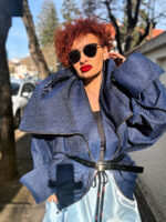 Jacheta Urban Denim Volume, Albastru - imagine 9