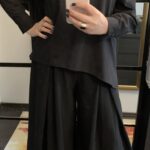 Camasa oversize, Neagra cu Guler cu Buline photo review
