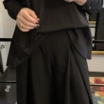 Camasa oversize, Neagra cu Guler cu Buline photo review