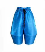 Pantaloni Ballonique din tafta de lux, albastru electric