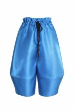 Pantaloni Ballonique din tafta de lux, albastru electric - imagine 7